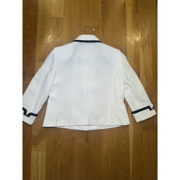 White and Black 3 Button Blazer - Picture 3 of 11